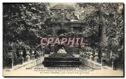 Cartes postales Paris Jardin du Luxambourg Fontaine Medicis