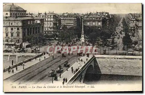 Ansichtskarte AK Paris La Place du Chatelet et le Boulevard Sebastopol