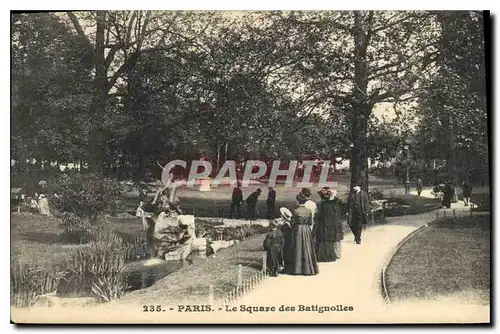 Ansichtskarte AK Paris Le Square des Batignolles