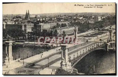 Cartes postales Paris Le Pont Alexandre III