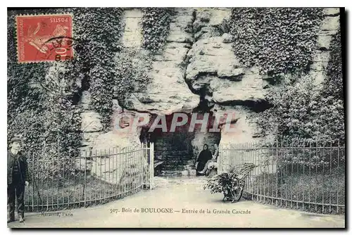 Ansichtskarte AK Bois de Boulogne Entree de la Grande Cascade