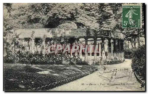 Cartes postales Paris Parc Monceau Les Ruines