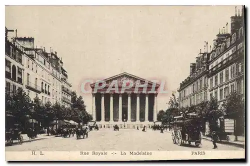 Cartes postales Rue Royale La Madeleine Paris