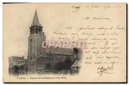 Cartes postales Paris Eglise Saint Germain des Pres