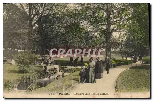 Cartes postales Paris Square des Batiguolles