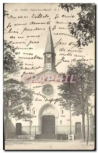 Cartes postales Paris Eglise Saint Marcel