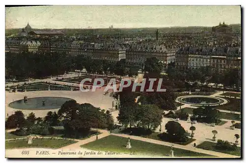 Ansichtskarte AK Paris Panorama du Jardin des Tuileries