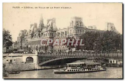 Ansichtskarte AK Paris L'Hotel de Ville et le Pont d'Arcole