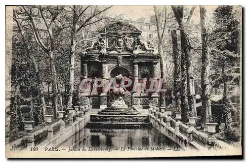 Cartes postales Paris Jardin du Luxembourg La Fontaine de Medicis