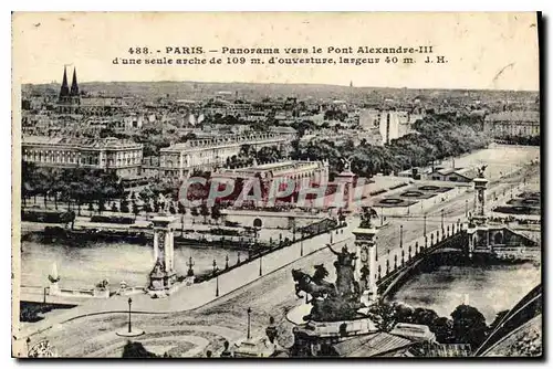 Cartes postales Paris Panorama vers le Pont Alexandre III