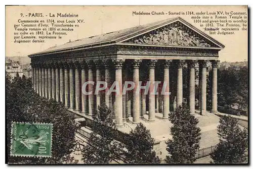 Ansichtskarte AK Paris la Madeleine Commencee en 1764 sous Louis XV pour Constant d'Ivry Transformee en Temple ro