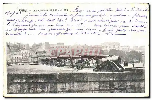 Cartes postales Paris les Canons des Invalides