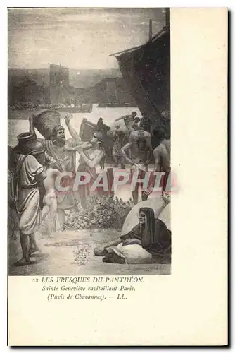 Ansichtskarte AK Les Fresques du Pantheon Sainte Genevieve Ravitaillant Paris Puvis de Chavannes