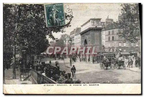 Ansichtskarte AK Paris Boulev et Porte St Martin