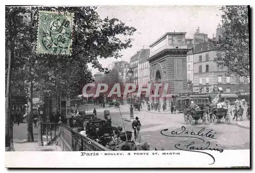 Ansichtskarte AK Paris Boulev et Porte St Martin