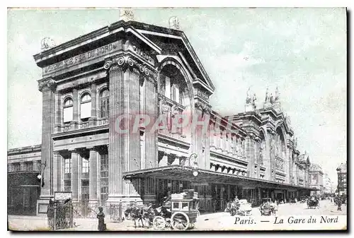 Cartes postales Paris la Gare du Nord