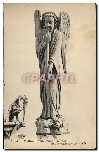 Cartes postales Paris Notre Dame l'Ange du Jugement dernier