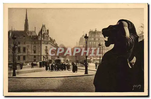 Ansichtskarte AK Paris en Flanant Place Saint Michel