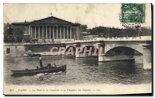 Ansichtskarte AK Paris Le Pont de la Concorde et la Chambre des Deputes Bateau