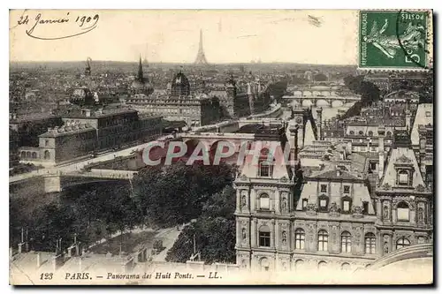 Ansichtskarte AK Paris Panorama des Huit Ponts