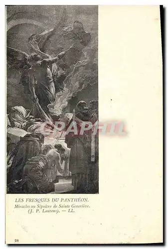 Ansichtskarte AK Les Fresques du Pantheon Miracles au Sepulcre de Sainte Genevieve