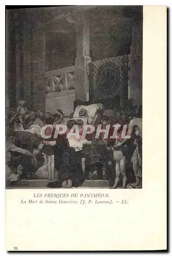 Ansichtskarte AK Les Fresques du Pantheon La Mort de Sainte Genevieve