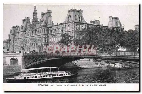 Ansichtskarte AK Paris le Pont d'Arcole & L'Hotel de Ville