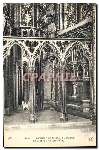 Cartes postales Paris Interieur de la Sainte Chapelle Le Maitre autlet escalier