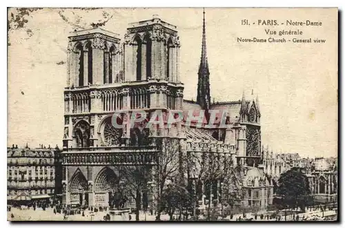 Cartes postales Paris Notre Dame Vue generale