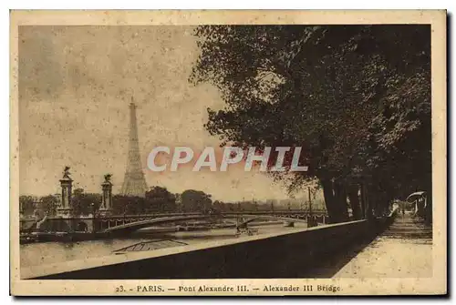 Ansichtskarte AK Paris Pont Alexandre III Tour Eiffel