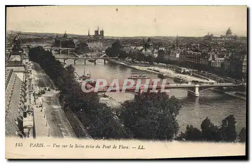 Cartes postales Paris Vue sur la Seine prise du Pont de Flore