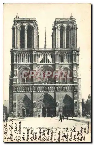 Cartes postales Paris L'Eglise Notre Dame