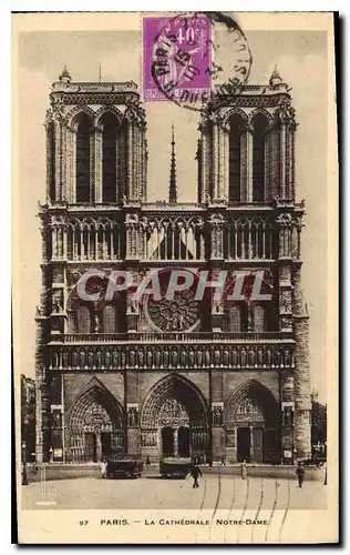 Cartes postales Paris La Cathedrale Notre Dame