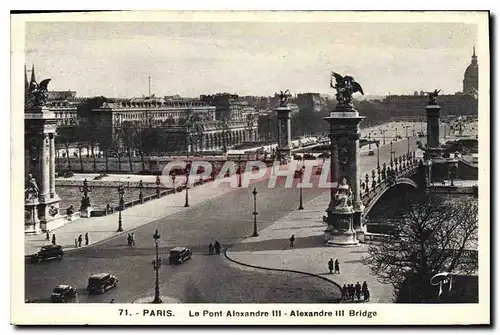 Cartes postales Paris Le Pont Alexandre III