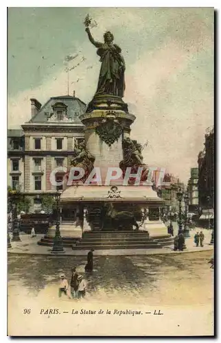 Cartes postales Paris La Statue de la Republique