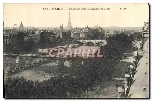 Ansichtskarte AK Paris Panorama vers le Champ de Mars