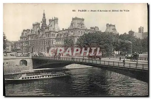 Ansichtskarte AK Paris Pont d'Arcole et Hotel de Ville