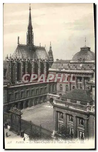 Ansichtskarte AK Paris La Sainte Chapelle et le Palais de Justice