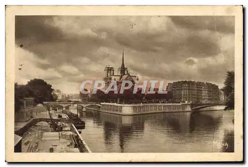 Ansichtskarte AK Les Petits Tableaux de Paris Notre Dame et L'Ile de la Cite le Pont de l'Archeveche