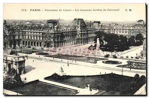 Ansichtskarte AK Paris Panorama du Louvre Les Nouveaux Jardins du Carrousel