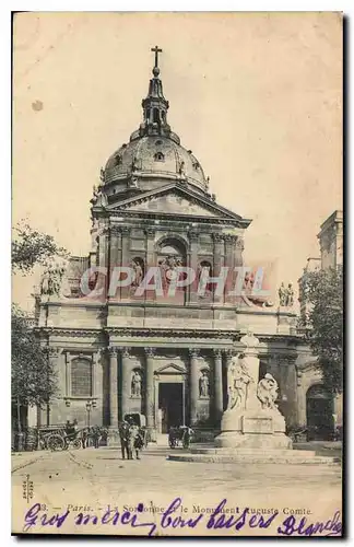 Cartes postales Paris La Sorbonne et le Monument Auguste Comte