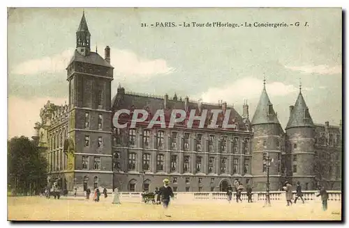 Ansichtskarte AK Paris La Tour de l'Horloge La Conciergerie