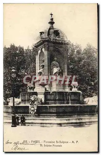 Cartes postales Paris Fontaine St Sulpice