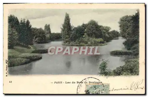 Cartes postales Paris Lac du Bois de Boulogne