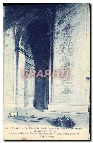 Cartes postales Paris La Tombe du Soldat Inconnu et la flamme perpetuelle du Souvenir