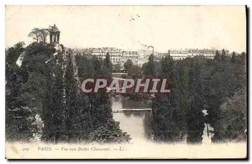 Cartes postales Paris Vue aux Buttes Chaumont