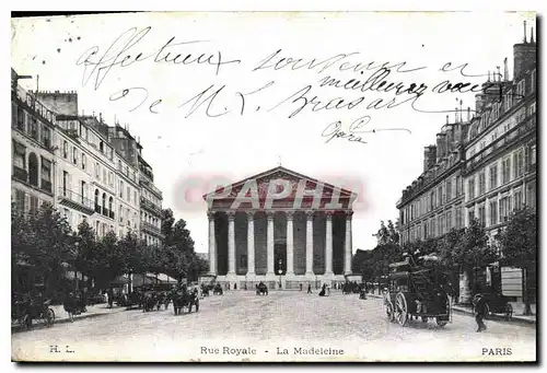 Cartes postales Rue Royale La Madeleine Paris