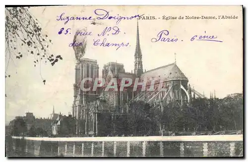 Cartes postales Paris Eglise de Notre Dame l'Abside