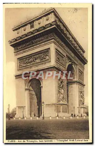 Ansichtskarte AK Paris Arc de triomphe face laterale