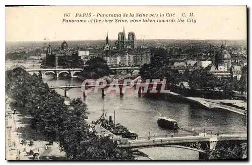 Ansichtskarte AK Paris Panorama de la Seine vers la Cite